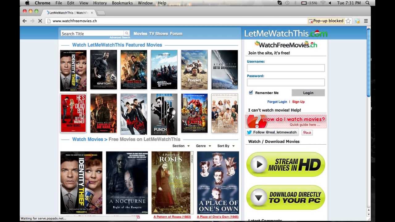 Free movie downloads no signup no fees for mac no sign up